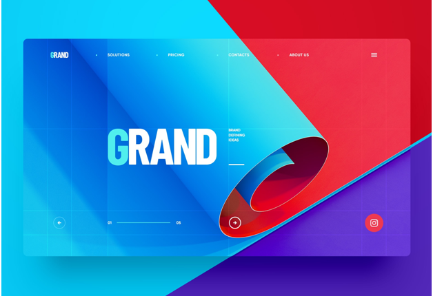 Luminous color stories web design trends