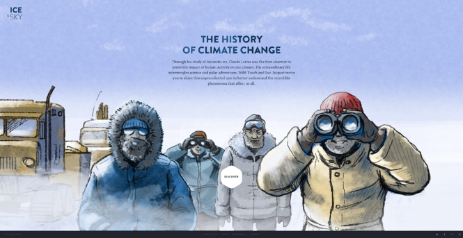 The History of Climate Change creative website layout