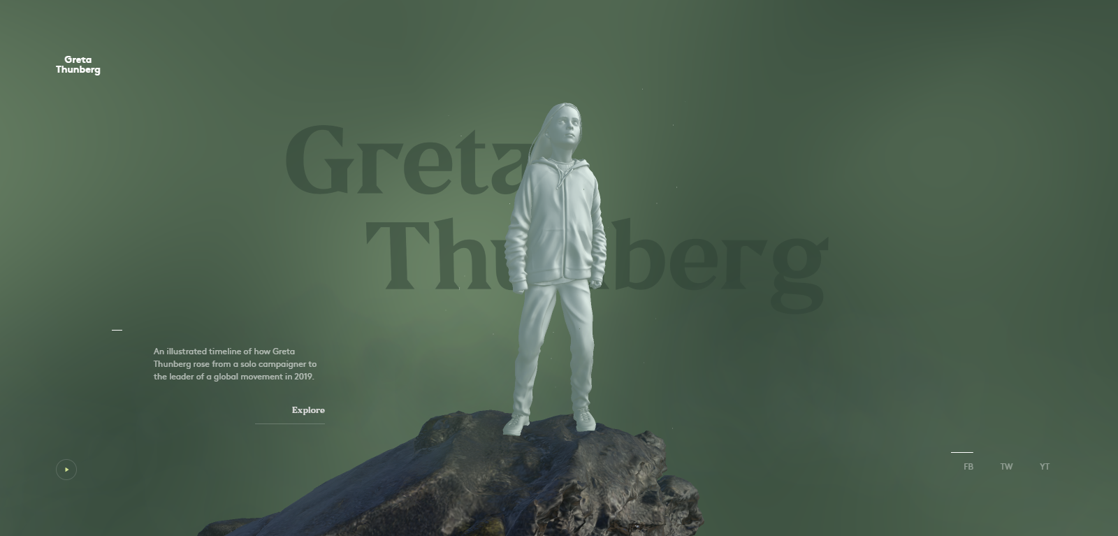 greta thunberg new creative website design